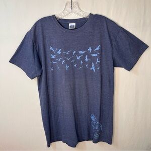Blue Graphic Tee Short Sleeve From Ecuador Size L